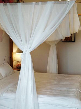 高档防尘麻纱搭纱民宿客栈床幔东南亚风美式四柱架子床幔床帘纱幔