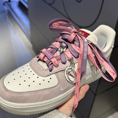 紫色勾子扁平扎染彩色字母鞋 DIY配饰 空军一号AF1板鞋 带适配 Dunk