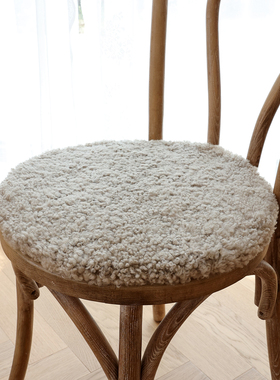 小沙卷毛坐垫圆形椅垫纯羊毛沙发垫地毯垫方垫餐椅子垫地毯飘窗垫