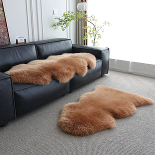 真羊毛皮毛一体沙发垫秋冬保暖加厚客厅地毯垫防滑坐垫
