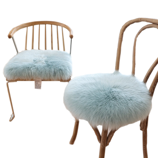 小沙澳洲长毛椅垫方垫圆形坐垫地毯沙发垫座垫纯羊毛凳子垫餐椅垫