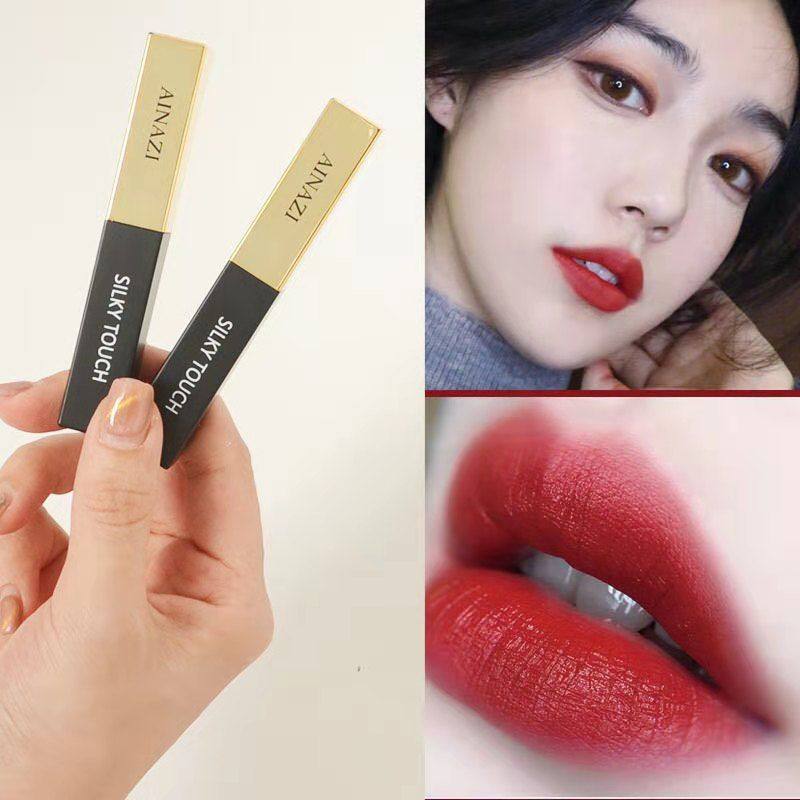 艾娜姿小金条口红哑光丝绒滋润保湿不易沾杯不易掉色唇彩唇膏网红