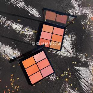 GUICAMI缪思之愿六色腮红盘自然裸妆6色杏色橘粉桃色胡萝卜色胭脂