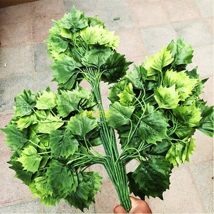 仿真胡杨树叶白杨树工程造型婚庆树叶枫叶仿真假塑料杨树枝榕树叶