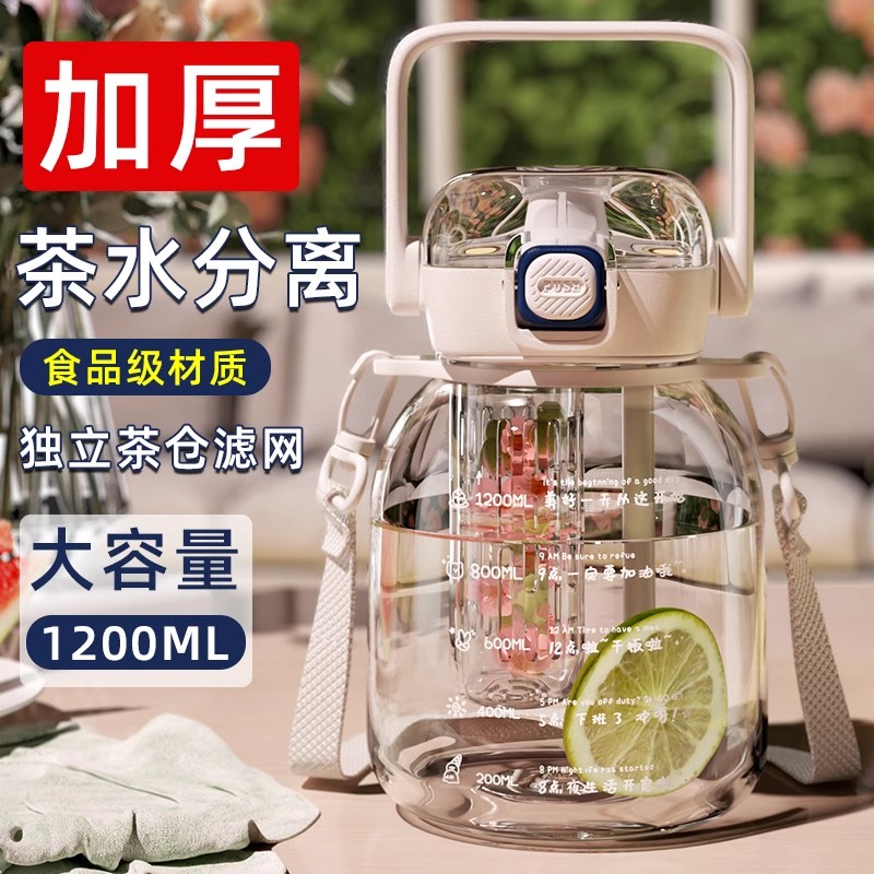 网红塑料夏季大容量水杯女新款2025高颜值便携大肚杯子运动水壶瓶