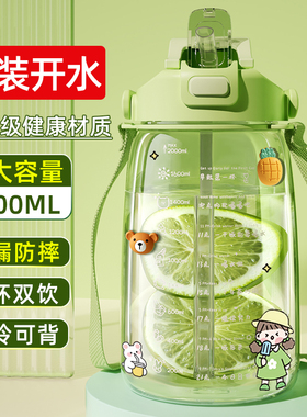 2000ml大容量水杯女2025新款水壶夏天大肚杯耐高温超大杯子特大号