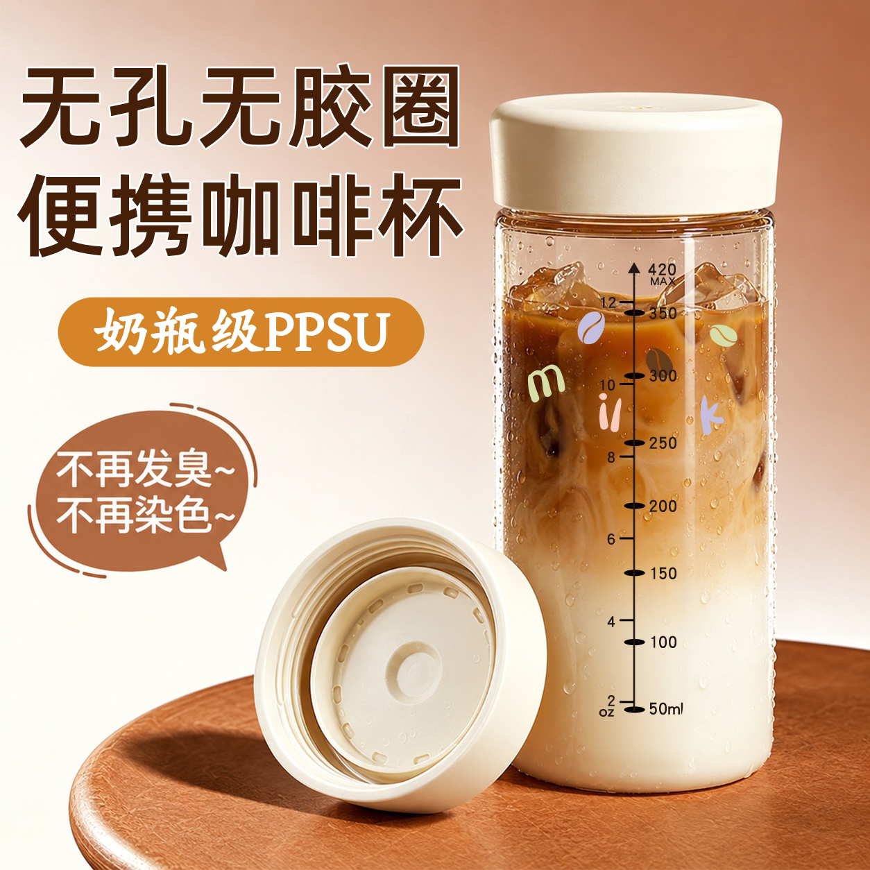 可微波加热塑料杯子高颜值水杯图片