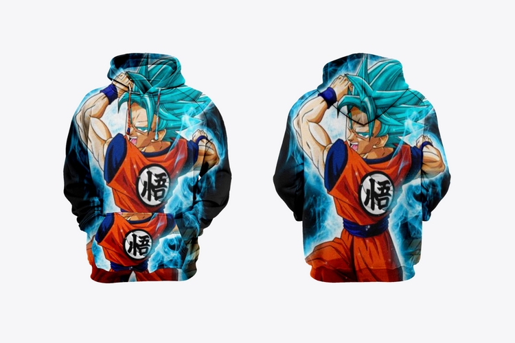 花色宝卫衣智能PSD样机 衣服模版 智能PS花色模拟颜色正反面