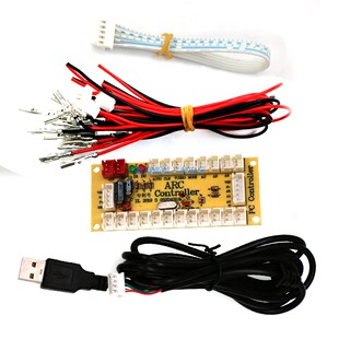 单人摇杆芯片配线无延迟小黄板电脑格斗街机拳皇框体 游戏电路diy