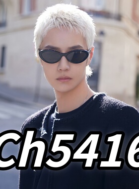 王一博同款Ch5416椭圆框防晒墨镜