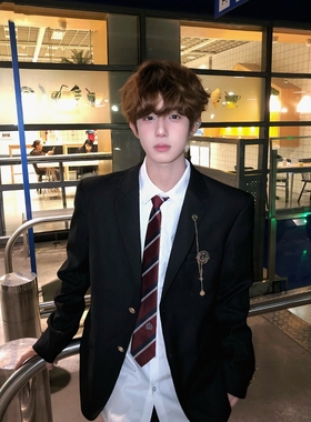 【刺篇】dk制服原创徽章西服男生西装外套成人礼毕业学生西服套装