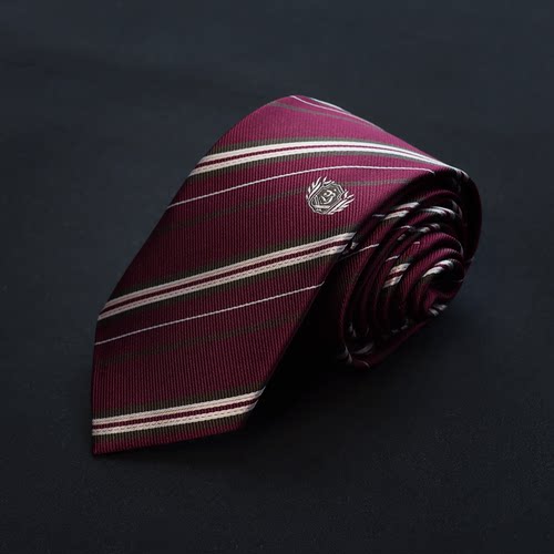 刺篇dk制服学院红色条纹衬衫领带