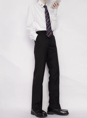 【刺篇】原创日系jk/dk制服正版黑色基础款纯色休闲西裤男女款