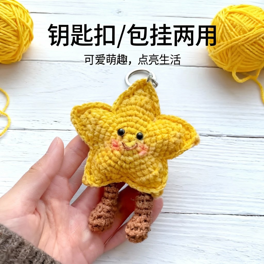 手工diy钩针毛线滤镜李兰迪苏橙橙同款挂件材料包钥匙扣,服饰配件/皮带/帽子/围巾,DIY编织材料包,淘宝优惠券,粉丝福利购,淘宝优惠卷