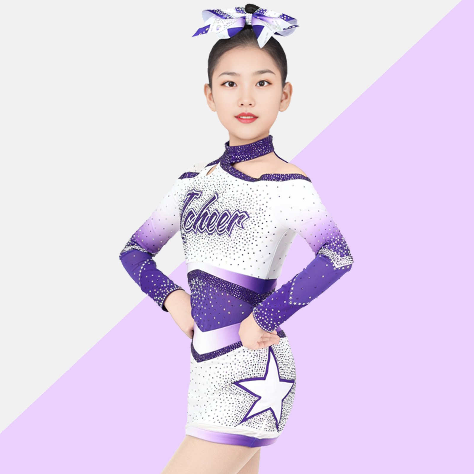 儿童啦啦操演出服装新款拉拉队表演服装六一运动会啦啦队表演服装