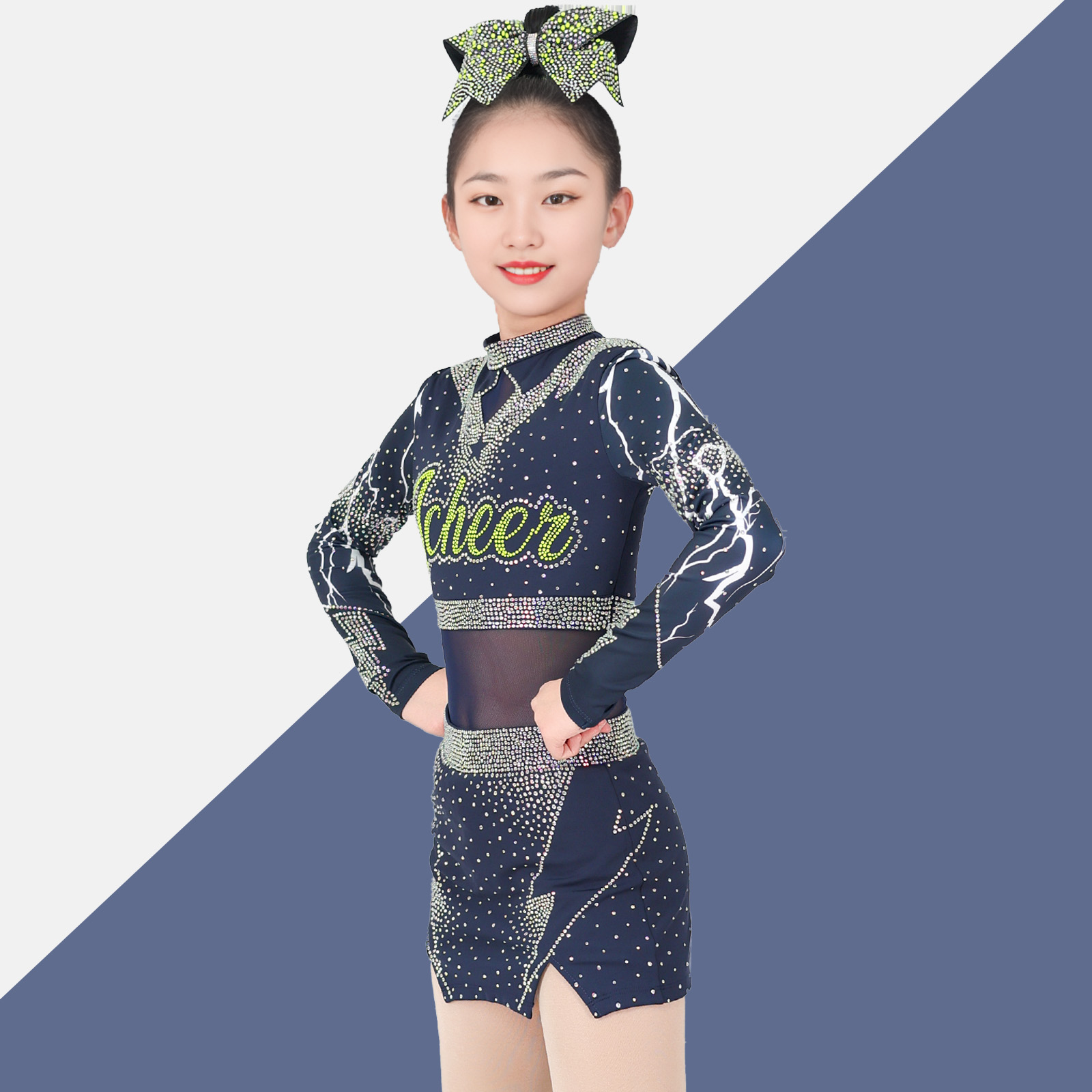 新款啦啦操服装儿童拉拉队服校园运动会啦啦队表演服啦啦操比赛服