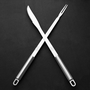 不锈钢烤羊腿刀叉 吃烤肉刀叉 牛排刀叉 切羊肉刀叉1套装