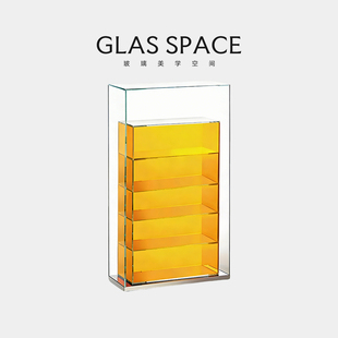 GLAS 极简玻璃柜客厅透明多层收纳陈列柜乐高手办展示柜 SPACE意式