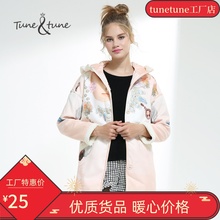 印花棉衣中长款 新款 棉服女外套 tune冬季 tune