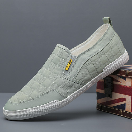 正品闪步透气休闲低帮软底布鞋男