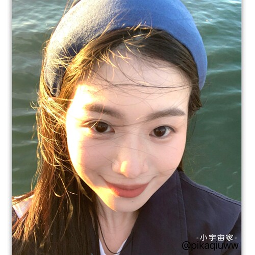 蓝调日落~复古蓝绒面宽边发箍