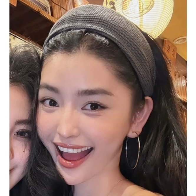 港风！洋气{天生高颅顶}针织发箍