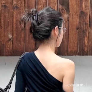 时髦洋气！百搭抓夹大号发抓结实仿醋酸弧形后脑发夹高级鲨鱼夹女