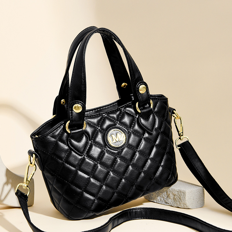 跨境爆款正品新款女士中号手提单肩包时尚菱格凯莉包贝壳斜挎