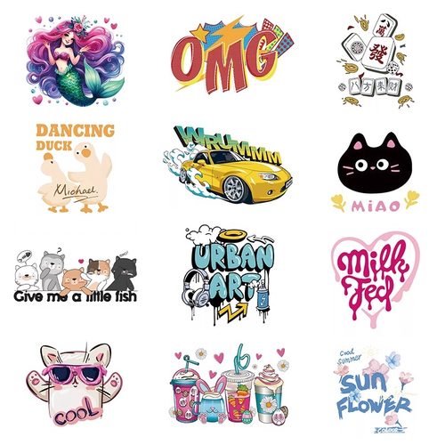 热转印印花DIY图案字母T恤环保袋