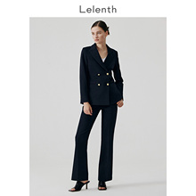 Lelenth 气质时尚西装套装女正装黑色面试职业高级感通勤西服