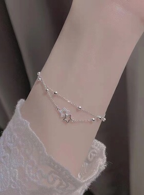 925镀银双层五角星手链女款轻奢小众设计精致手饰秋ins风闺蜜