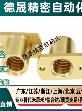 T形梯形丝杆丝杠铜螺帽MTSFR MTSFL MTSNR MTSNL8 10 12 14 16 18