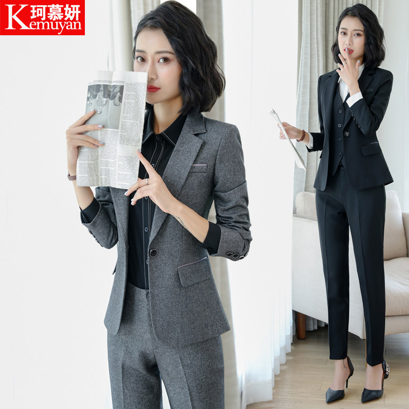 职业装西装套装女2025新款正装大学生面试经理工作服西服外套春季