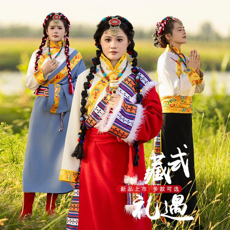 新款藏族服装成人舞蹈服