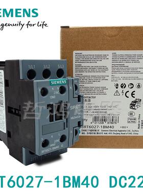 原装西门子接触器3RT6027-1BF401BB401BM40DC110VDC24VDC220