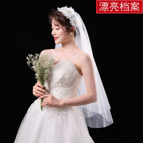 【太有气质了】蕾丝发箍头纱