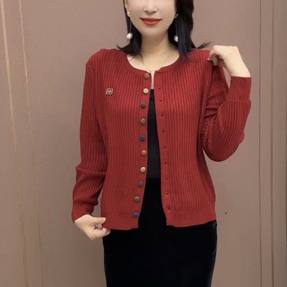 彩色纽扣2026秋季针织新