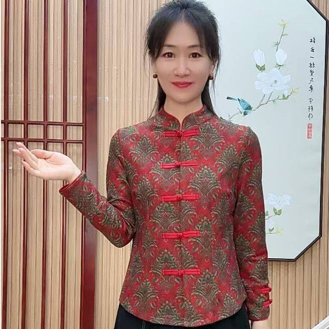 加绒开衫秋冬打底衫中老