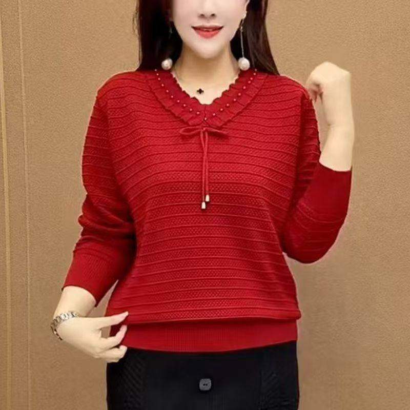 V领加大码针织衫显瘦毛衣时尚中老年妈妈上衣女装高档贵夫人打底,女装/女士精品,常规大码外套,淘宝优惠券,粉丝福利购,淘宝优惠卷