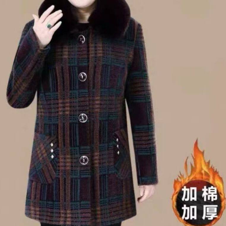 金貂绒大衣冬季宽松毛领