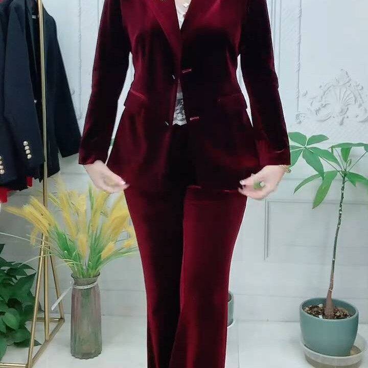 2025外套西服西装时尚新款春秋西服套装气质加大两件套显瘦