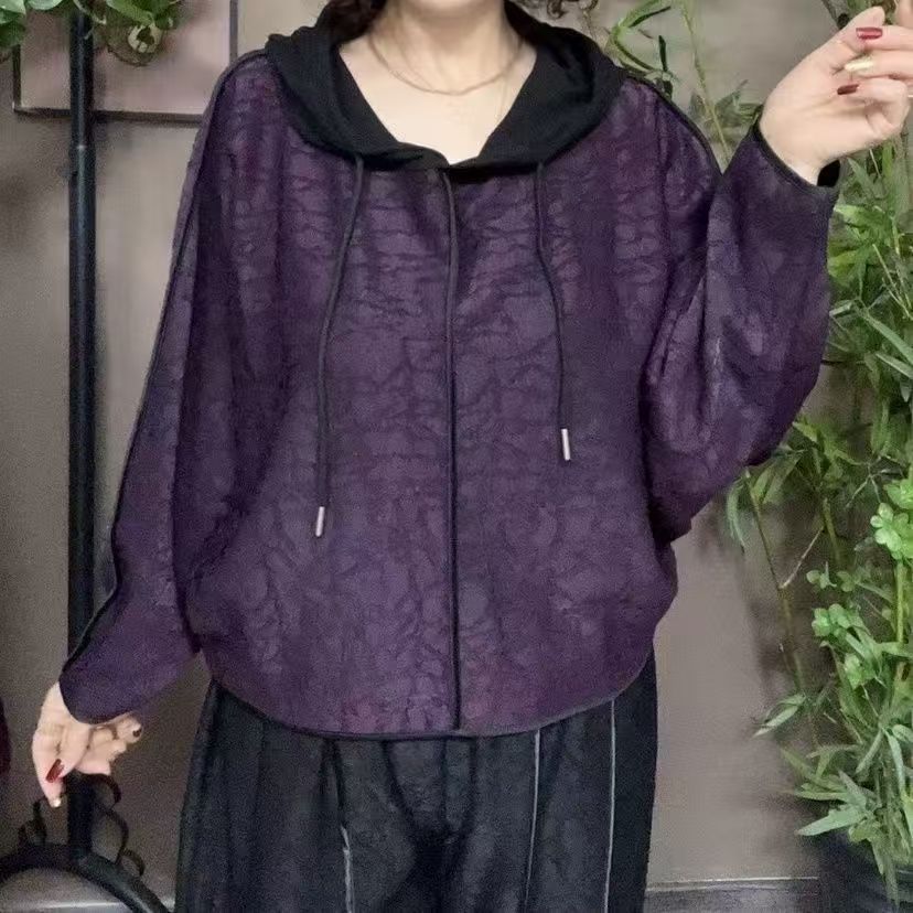 连帽提花卫衣女2026秋季