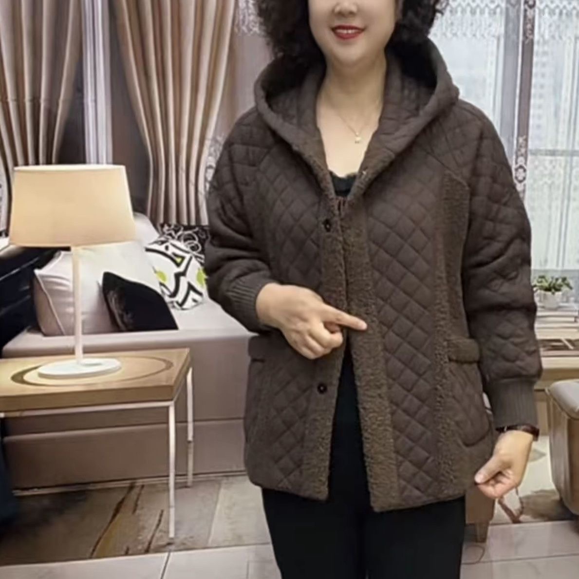 中老年妈妈装秋冬新款连