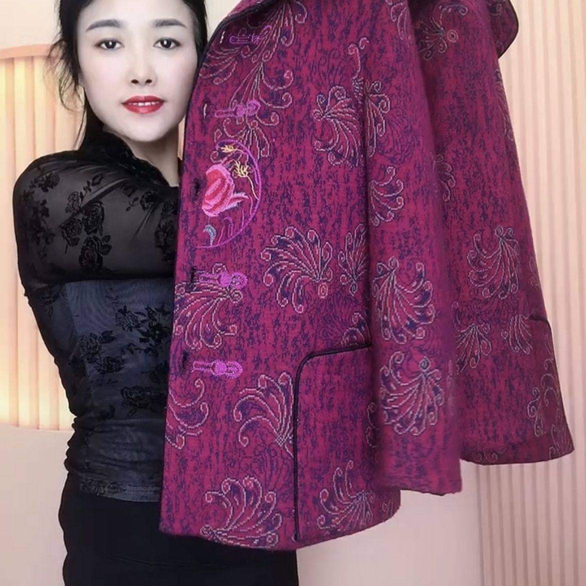 妈妈冬季棉袄奶奶加绒喜庆唐装外套中老年人女外衣老太太保暖上衣,女装/女士精品,常规大码外套,淘宝优惠券,粉丝福利购,淘宝优惠卷