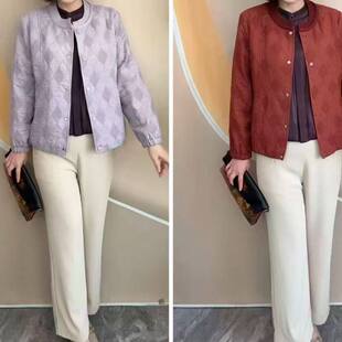 新款 外套加里衬衣长62左右 中老年妈妈时尚