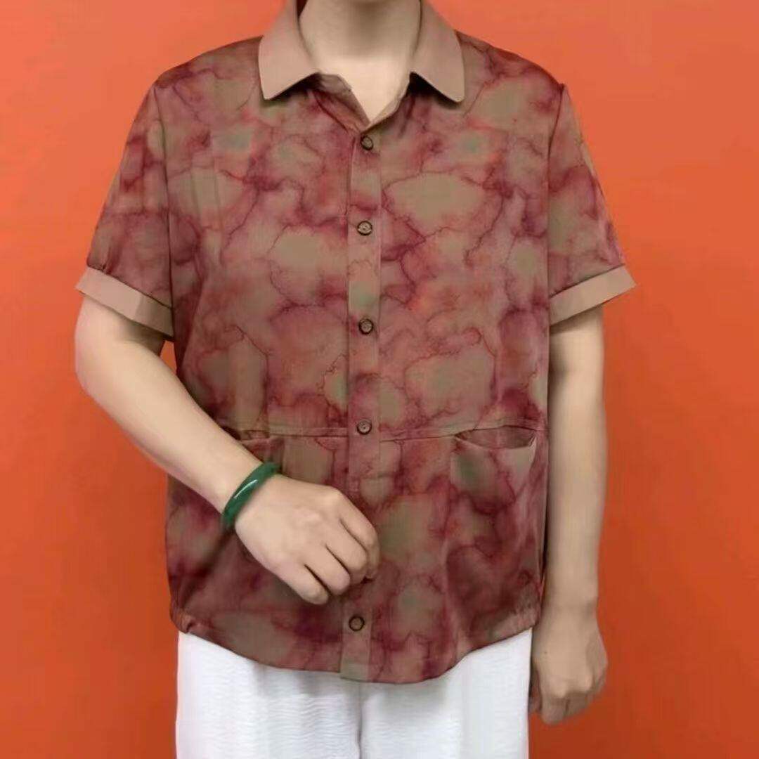 2026夏季新款丝缎中老年