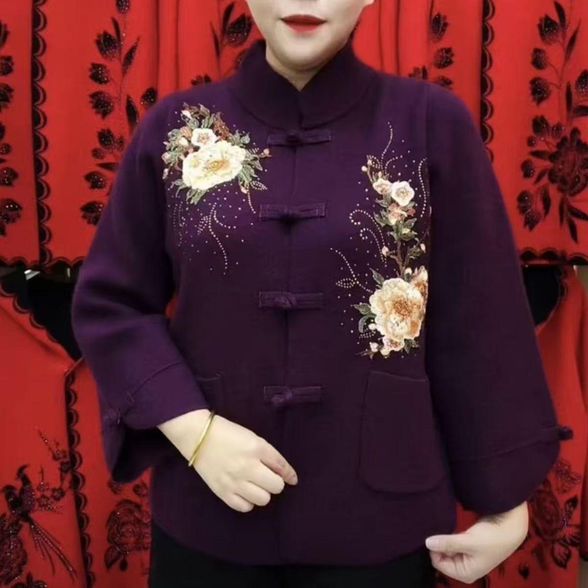中老年妈妈装秋冬新款加