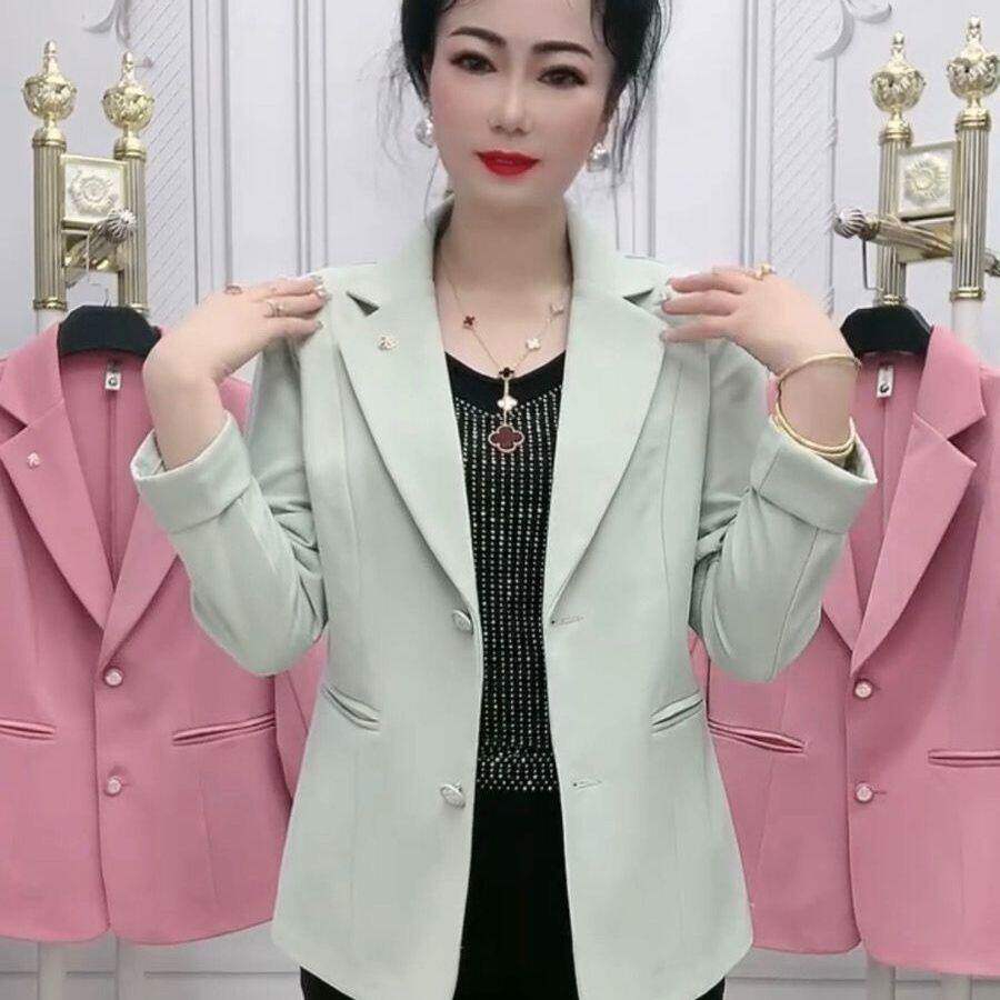 九分袖西装外套女士春夏2026新款小个子短款气质薄款开春西服上衣