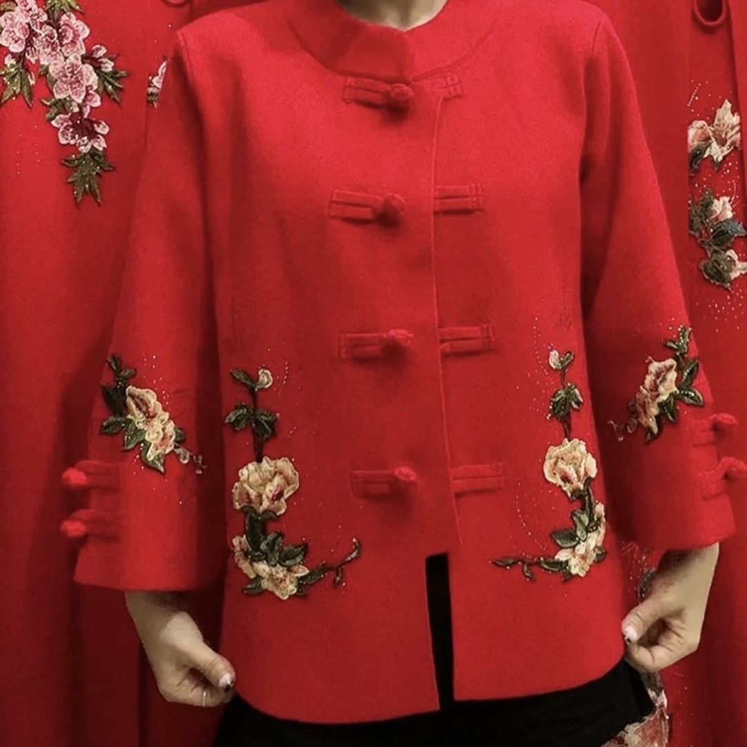 秋冬新款中式复古针织开