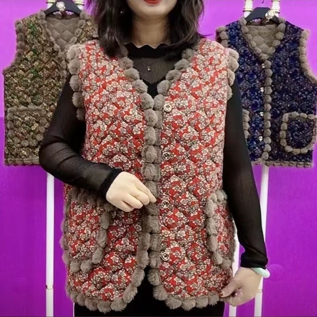 冬季奶奶妈妈新款时尚马